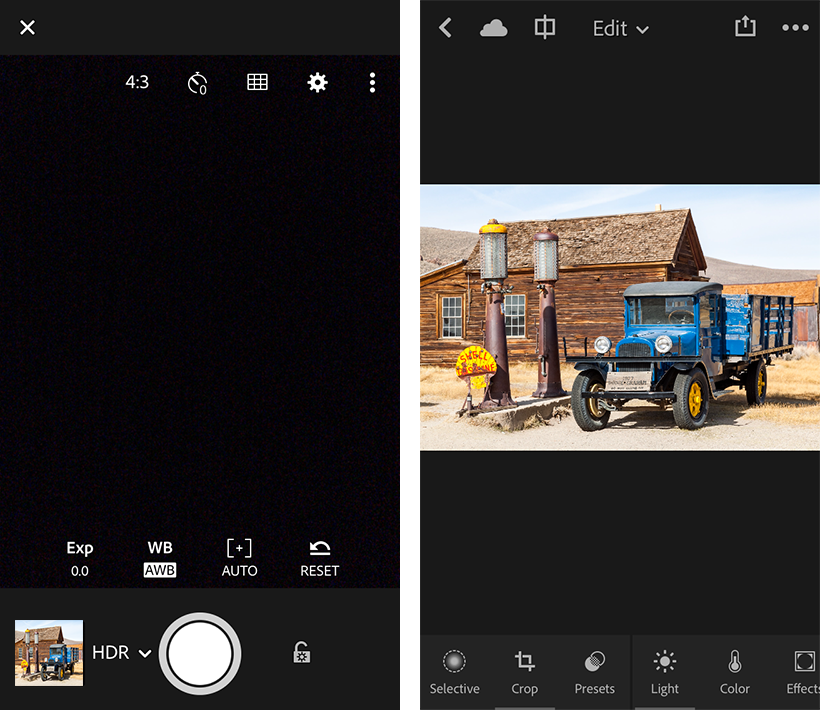 Lightroom for mobile의 HDR 모드(iOS)